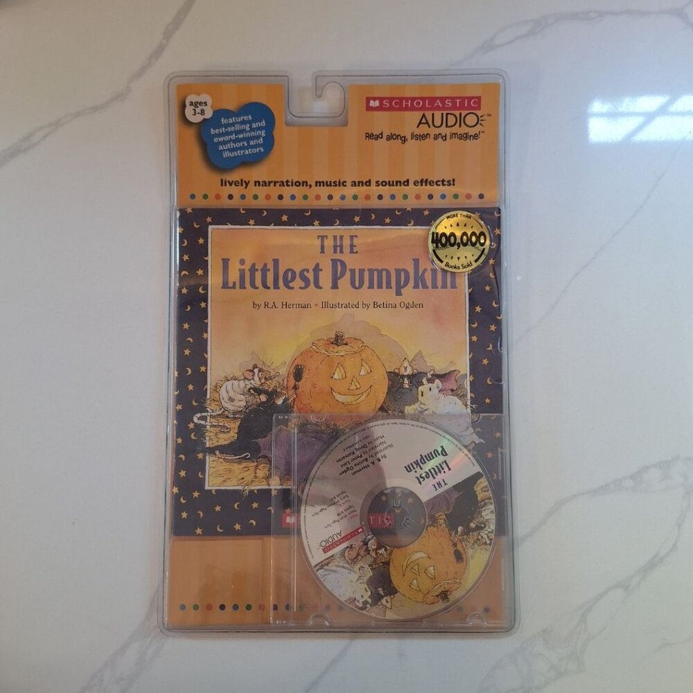 Scholastic Littlest Pumpkin Audio Book Combo Read Along Halloween Preschool CD